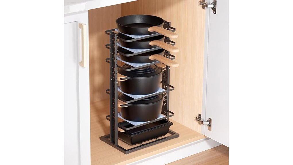 Best Pot Racks That Free Up Space and Look Great adjustable kitchen storage solution