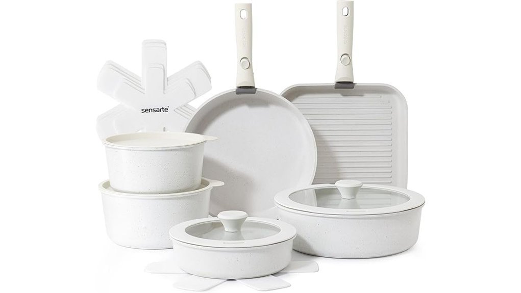 nonstick detachable handle cookware