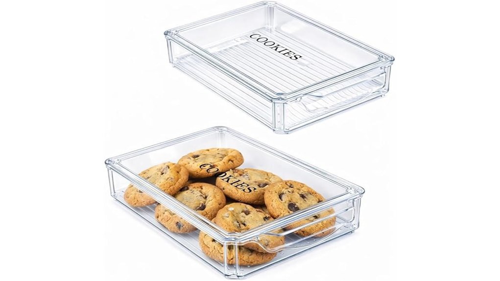 stackable airtight cookie containers