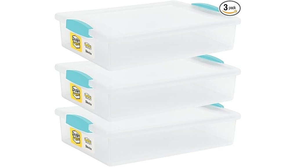 6 quart plastic storage containers