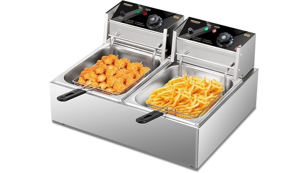 commercial double deep fryer