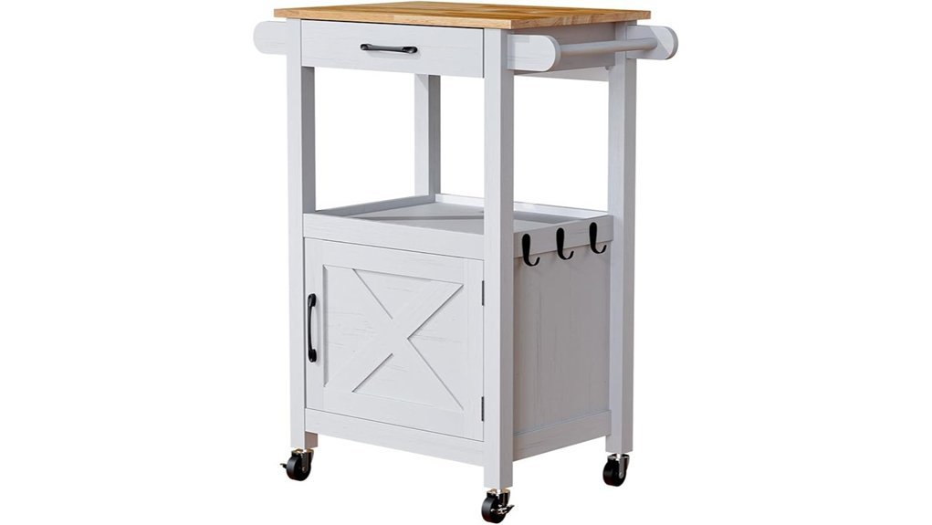 compact mobile kitchen cart