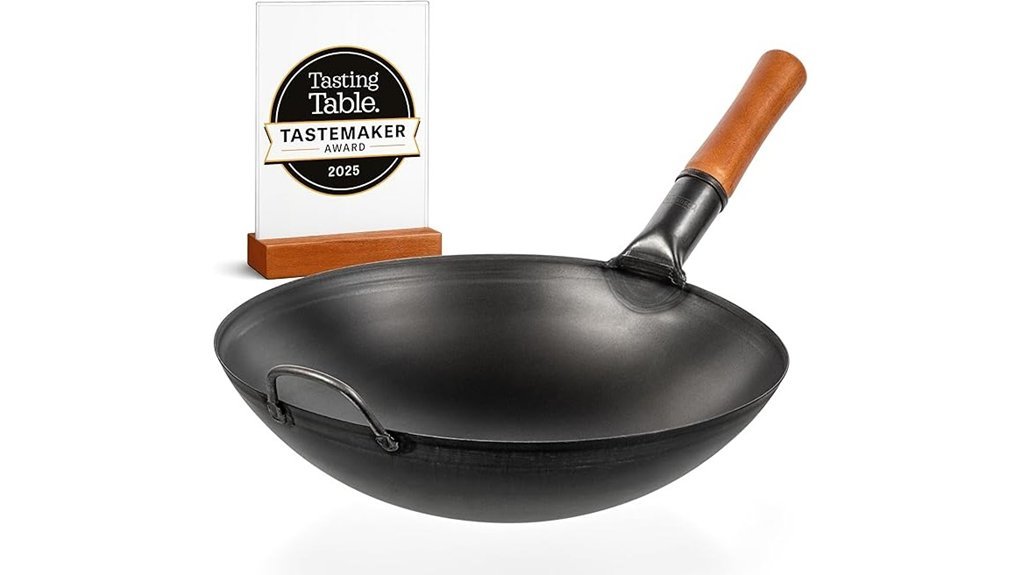 carbon steel round wok