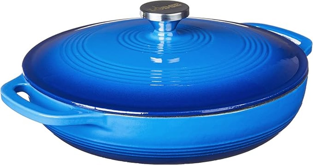 Best Pans for Braising That Deliver Deep Flavor caribbean blue enamel braiser