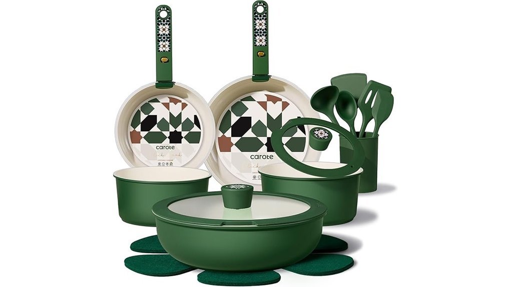 Best Green Pans for Effortless, Healthy Cooking at Home ceramic nonstick cookware set