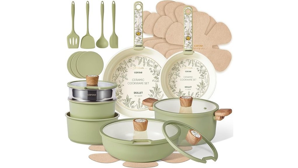 Best Green Pans for Effortless, Healthy Cooking at Home ceramic nonstick cookware set