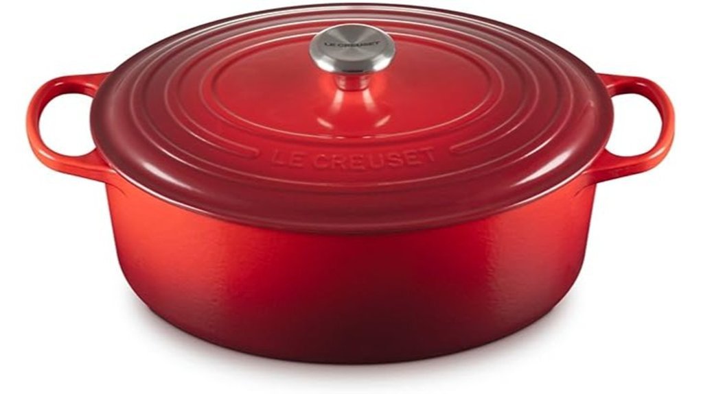 cerise oval dutch oven