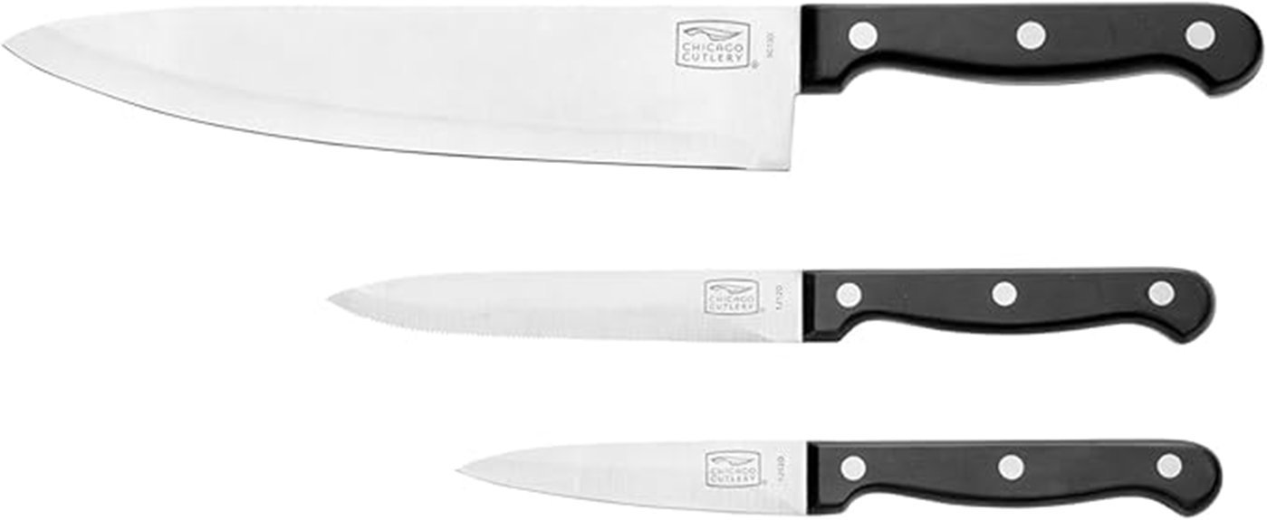 chef knife set stainless