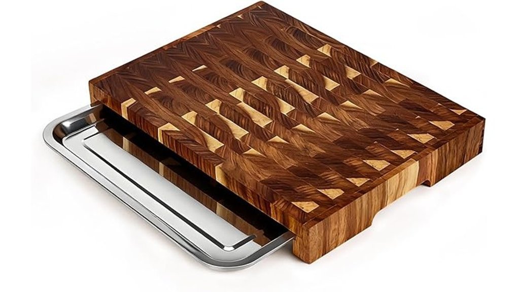 acacia cutting board tray