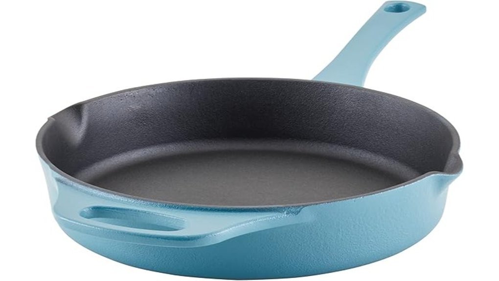 agave blue cast iron skillet