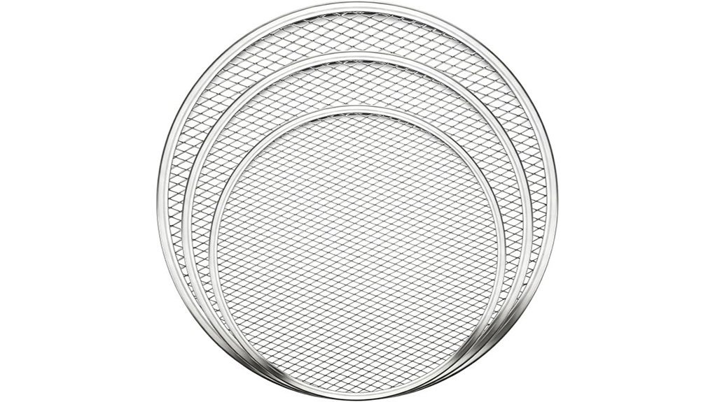 aluminum pizza screen set