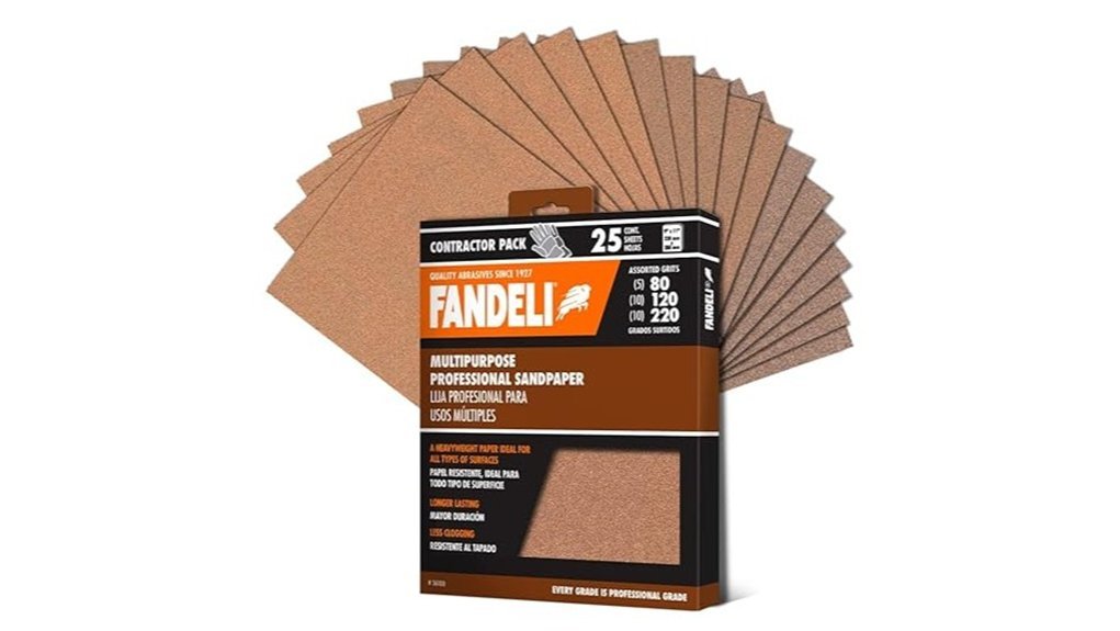 assorted grit sandpaper sheets