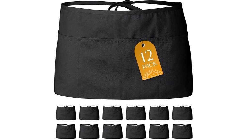 Best Server Aprons Waitstaff Actually Love to Wear black waist aprons pack