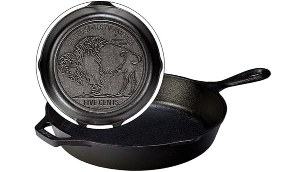 buffalo nickel cast iron skillet