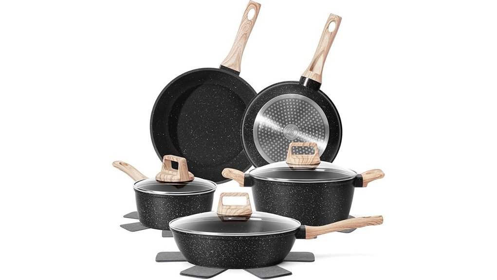 granite nonstick cookware set