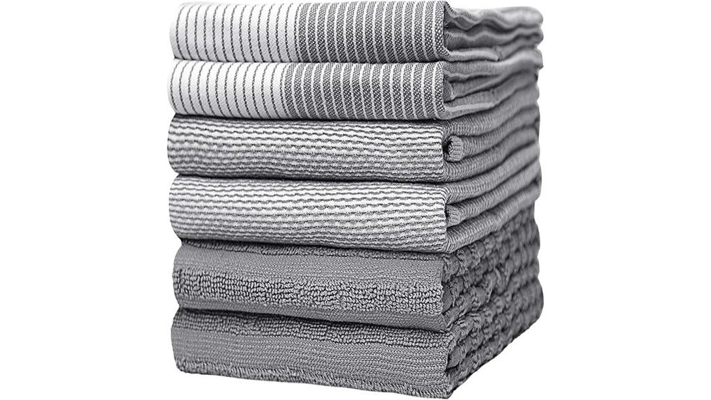 gray cotton kitchen towels