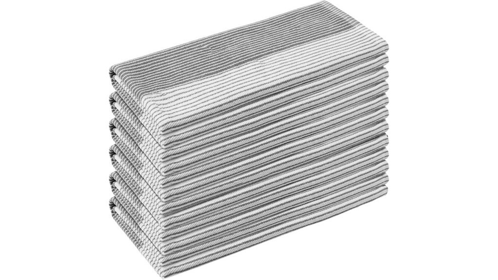gray cotton kitchen towels