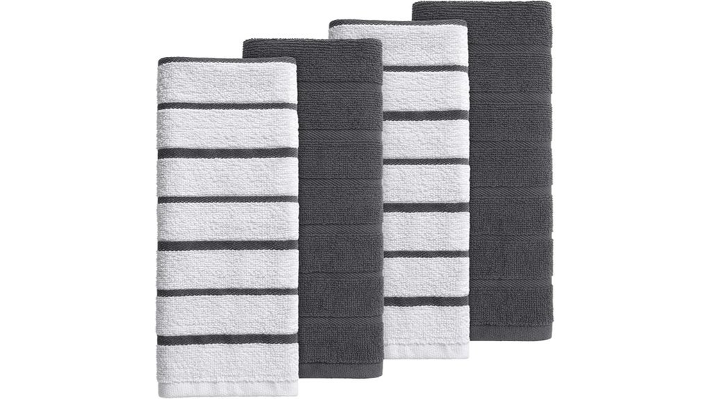 gray cotton kitchen towels