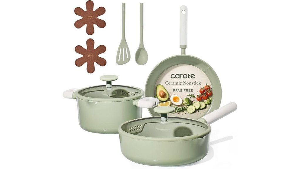 Best Green Pans for Effortless, Healthy Cooking at Home green ceramic cookware set