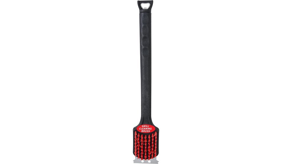 grill cleaning tool with scraper