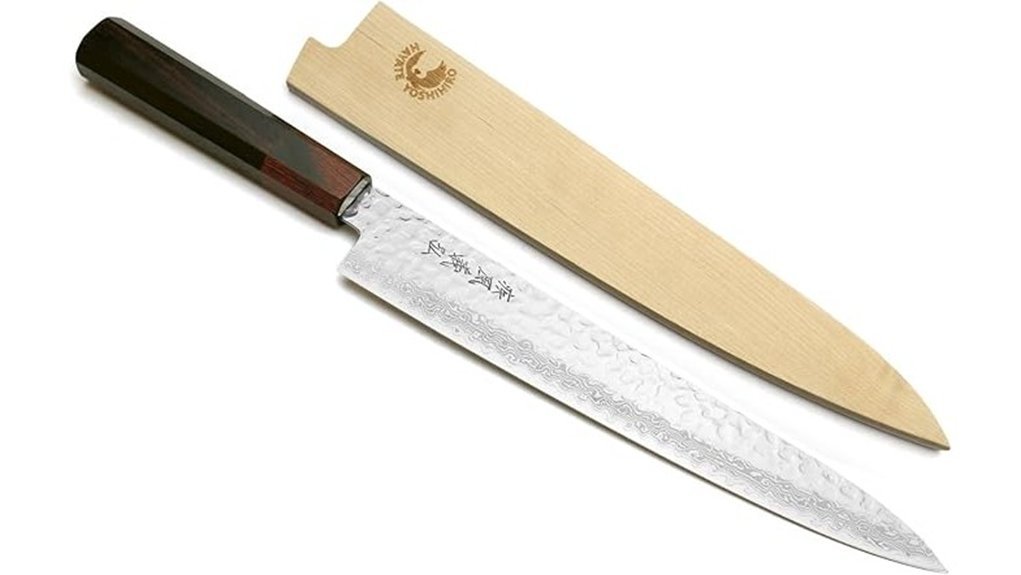 damascus sujihiki kitchen knife