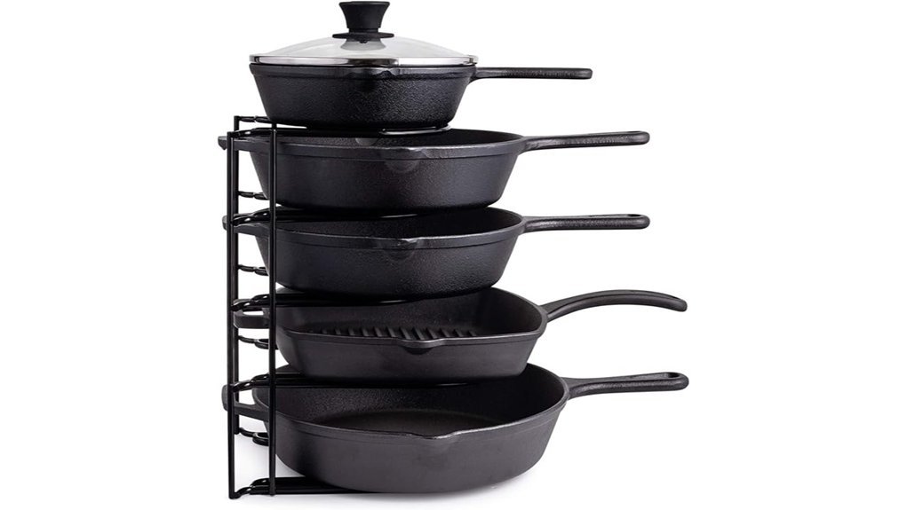 Best Pot Racks That Free Up Space and Look Great durable five tier cookware rack