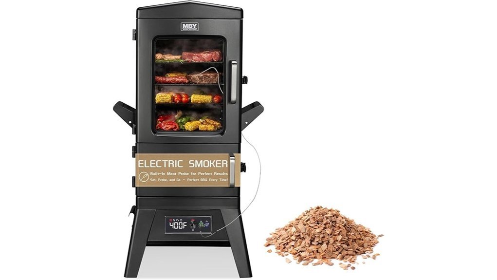 electric smoker grill with probe