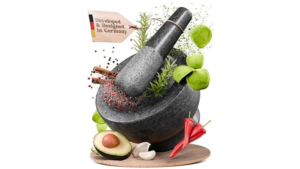elegant black mortar set