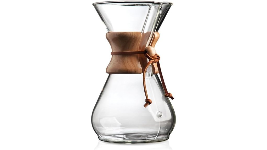 elegant glass coffee brewer