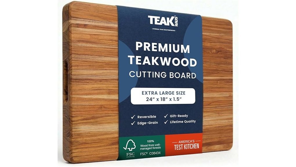 extra large teak cutting board