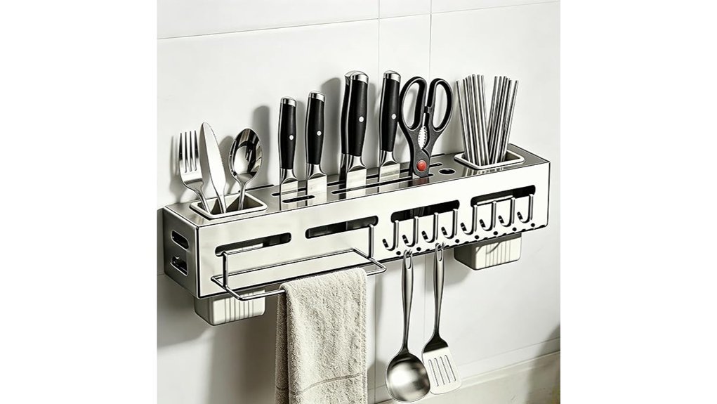 Best Under Cabinet Knife Storage That Clears Counter Space knife organizer with hooks