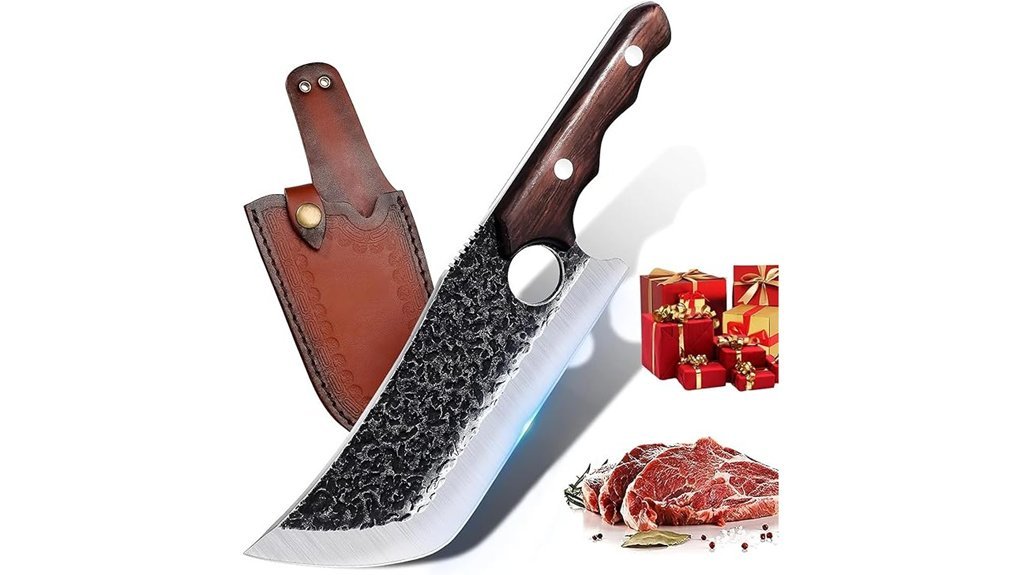 hand forged meat cleaver
