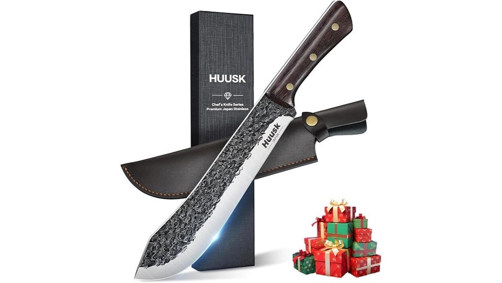 handcrafted wooden butcher knife