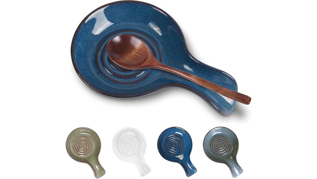 heat resistant blue spoon rest