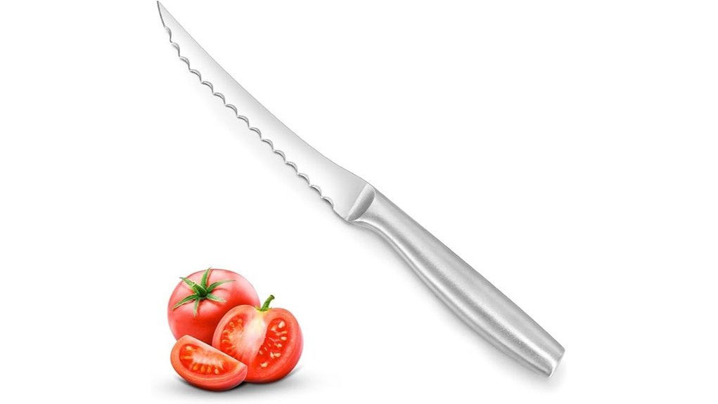 high carbon serrated knife