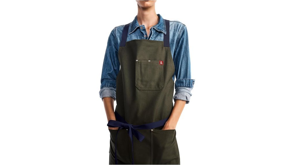 Best Crossback Aprons Home Cooks Swear By olive green apron design