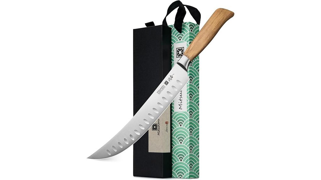 olive wood butcher knife