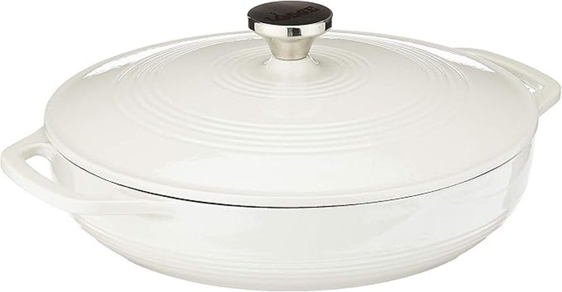 Best Braisers Home Cooks Swear By for Perfect Braises oyster white enamel braiser