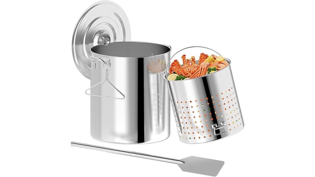 large stainless steel pot