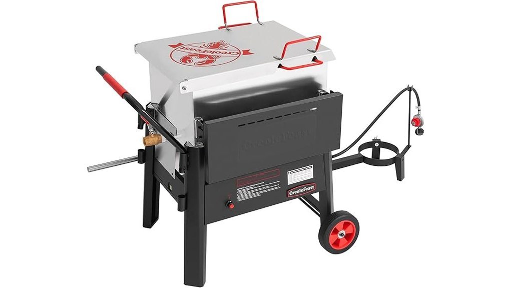 large portable crawfish boiler