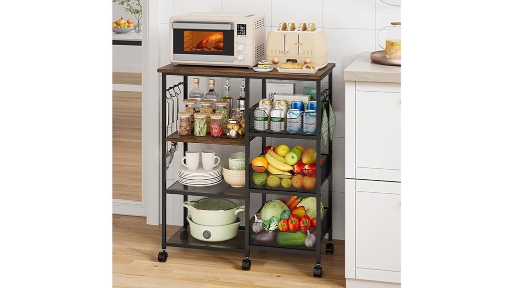 mobile kitchen storage cart