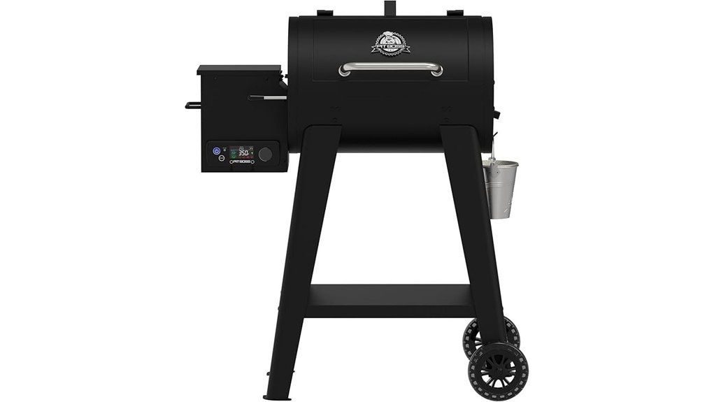 matte black pellet grill