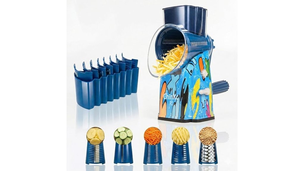 multi blade grater with suction