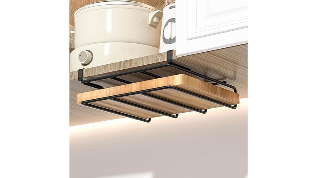 no drill chopping board rack