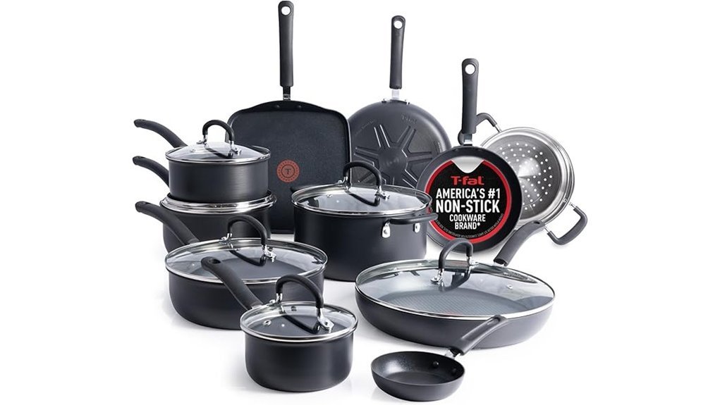 nonstick cookware set 17 piece