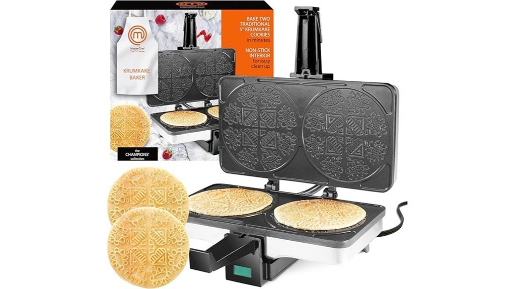 Best Krumkake Iron for Perfect Norwegian Cookies nonstick electric cookie maker