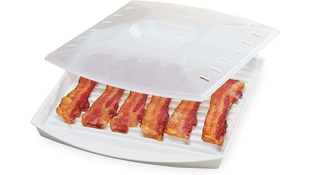 nonstick microwavable bacon grill