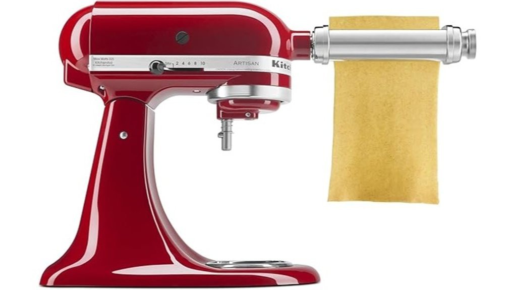 silver pasta roller attachment