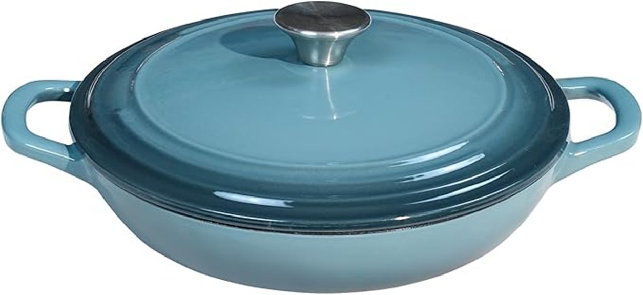 Best Braisers Home Cooks Swear By for Perfect Braises slateblue cast iron braiser