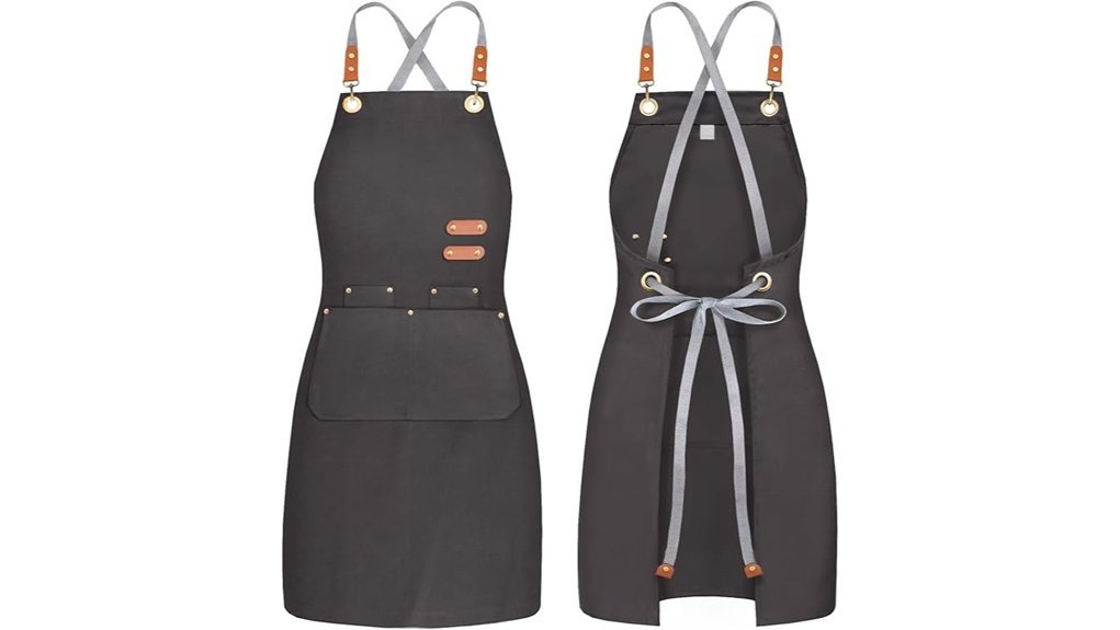 Best Crossback Aprons Home Cooks Swear By stylish chef apron pockets
